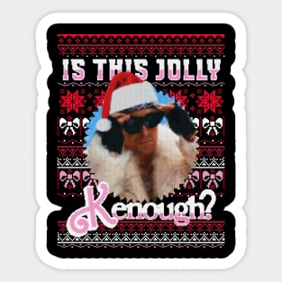 Ken Ugly Xmas Sweater Sticker